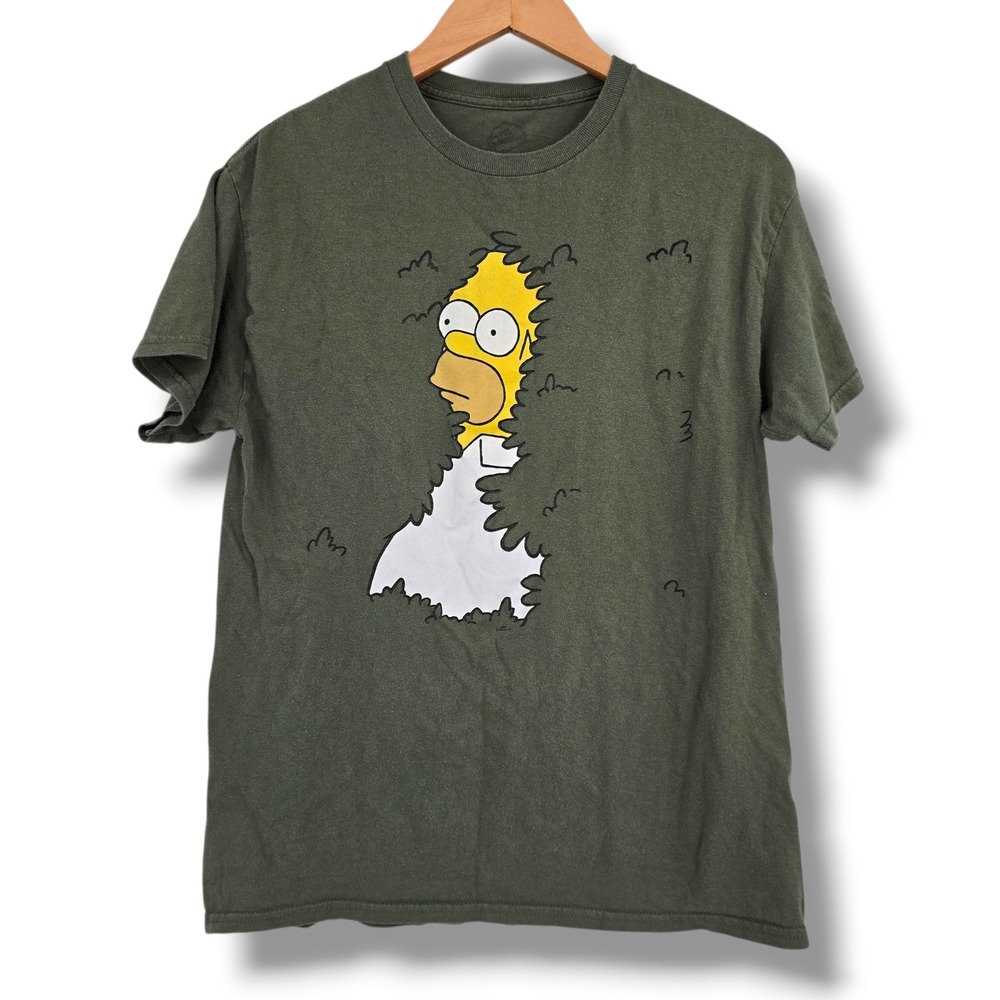 The Simpsons Homer Simpson‎ Backing Into Hedge Meme Graphic T-Shirt Mens Medium